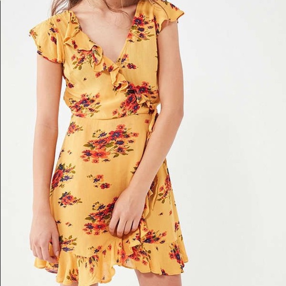 PINS & NEEDLES RUFFLE WRAP DRESS